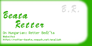 beata retter business card